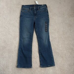 Jcrew mid rise flare crop jeans